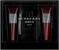 GIFT/SET BURBERRY BRIT RED 3PCS.[3.4 FL Perfume By BURBERRY For Women