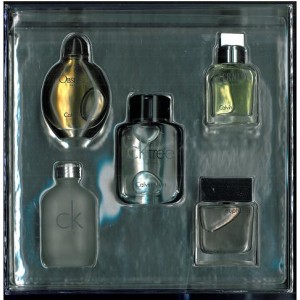 GIFT/SET CALVIN KLEIN DELUXE TRAVEL COL. 5PCS MINIATURES [ OBSESSION + CK FREE + ETERNITY + EUPHORIA + CK ONE. ALL IN 0. Perfume By CALVIN KLEIN For MEN
