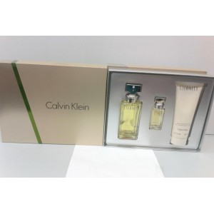 GIFT/SET ETERNITY 3PCS. '3.4 FL Perfume By CALVIN KLEIN For WOMEN