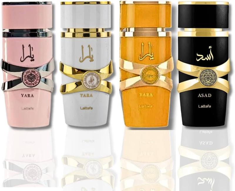 GIFT/SET LATTAFA 4 PIECE (YARA FOR WOMEN + YARA MOI FOR WOMEN + YARA TOUS FOR WOMEN + ASAD FOR MEN) 3.