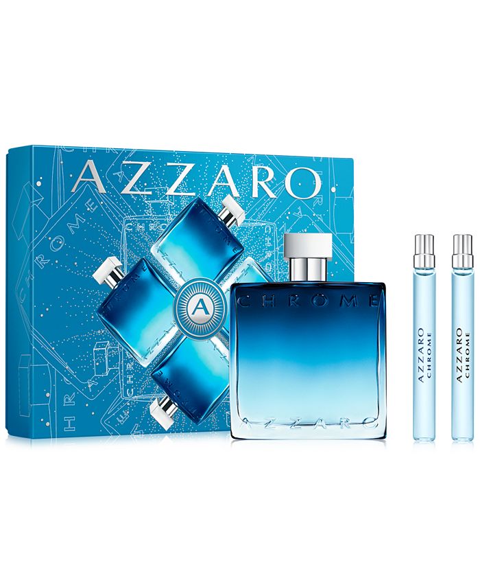 GIFT/SET AZZARO CHROME 3 PCS. SET: 3.4 EDT SPRAY, 2.