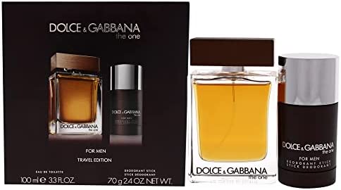 GIFT/SET D&G THE ONE 2 PCS.  3.4 EDT SPRAY + 2. BY DOLCE & GABBANA FOR MEN