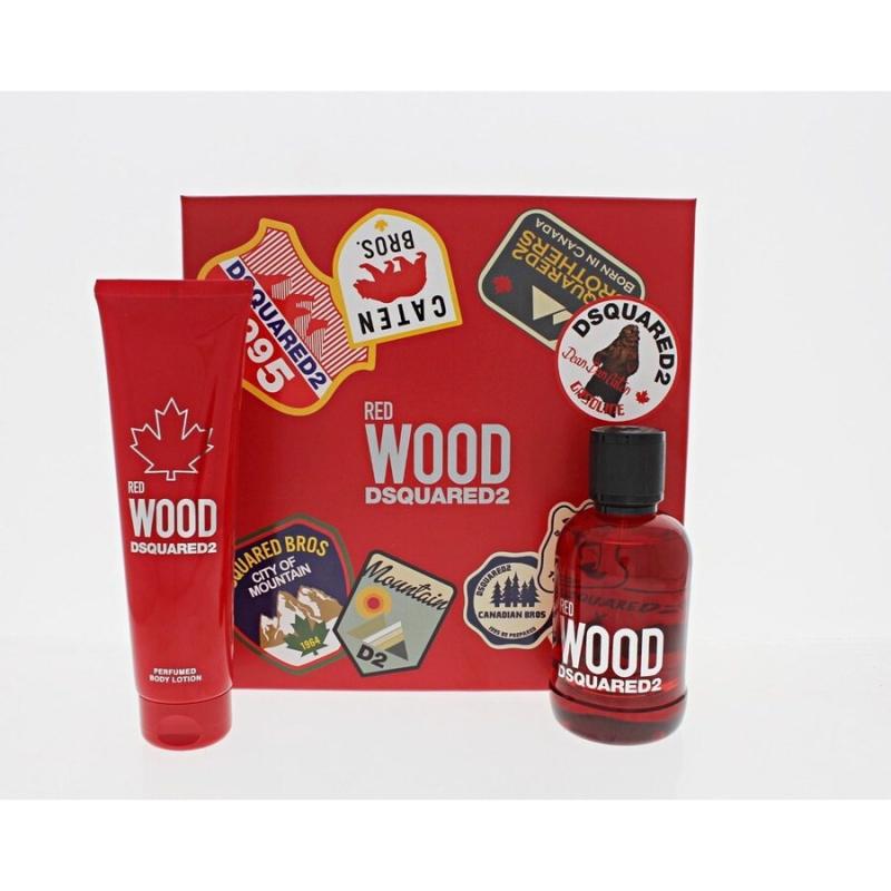 GIFT/SET DSQUARED2 RED WOOD 2 PCS. : 3.4 EDT SP,5. By SQUARED For Kid