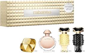 PACO RABANNE 4PC MINIATURE SET WOMEN : LADY MILLION 5ML EDP + OLYMPEA 6ML EDP + FAME 4ML EDP + FAME PARFUME 4ML (INVIVIDUALLY BOXED FOR WOMEN. BY PACO RABANNE FOR KID