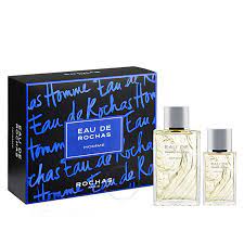 ROCHAS HOMME (M) 2PC SET: 100ML EDT SPRAY + 50ML EDT SPRAY (HARD BOX REF#RC004C11) FOR MEN.