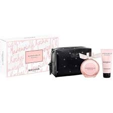 ROCHAS MADEMOISELLE (W) 3PC SET: 90ML EDP SPRAY + 100ML B/L + TOILETRY POUCH (SOFT BOX REF#RC012C17) FOR WOMEN.