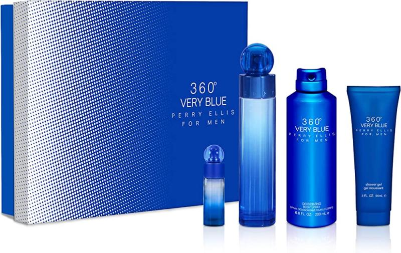 GIFT/SET 360 VERY BLUE BY PERRY ELLIS 4 PCS. 3. BY PERRY ELLIS FOR MEN
