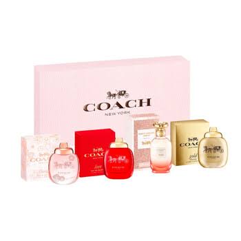GIFT/SET COACH NEW 4 PCS FOR MEN BY COACH :COACH 4PCS X 4.5ML FLORAL EAU DE PARFUM + LOVE EAU DE PARFUM + GOLD PARFUM + DREAMS SUNSET EDP W. DESIGNER:COAC By COACH For Women