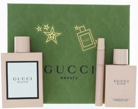 GIFT/SET GUCCI BLOOM 3 PCS  3.3 EDP + 3.3 BODY LOTION + 0.3 By GUCCI For WOMEN