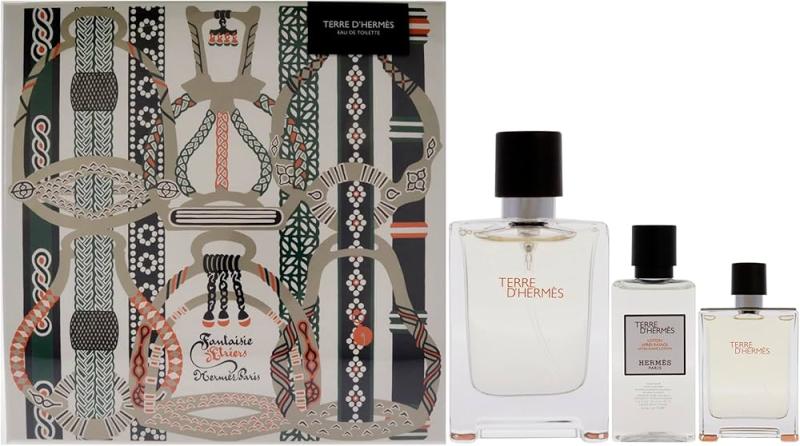 GIFT/SET TERRE D(HERMES 3 PCS.  3. By HERMES For MEN