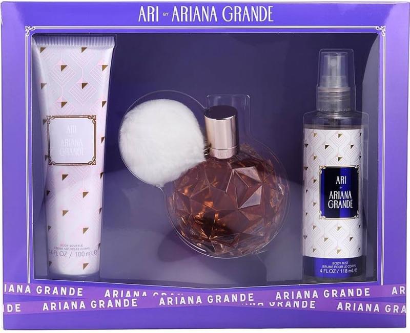 GIFT/SET ARI ARIANA GRANDE 3 PCS. 100ML EDP SPRAY + 100ML BODY CREAM + 118ML BODY MIST W. DESIGNER:ARIANA GRAND
