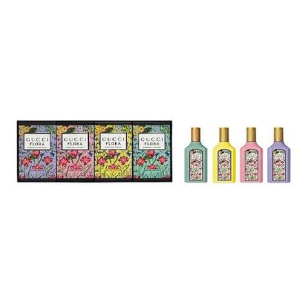 GIFT/SET GUCCI 4 PCS. (4X5 ML EDP SPL)(FLORA GORGEOUS MAGNOLIA,GARDENIA,ORCHID,JASMINE) FOR WOMEN. DESIGNER:GUCC By GUCCI For Women