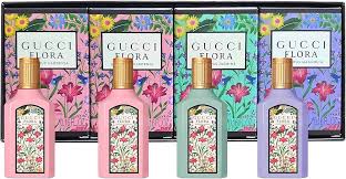 GIFT/SET GUCCI 4 PCS.  5ML BLOOM EDP + 2 X 5ML FLORA GORGEOUS GARDENIA FOR WOMEN. DESIGNER:GUCC By GUCCI For Women
