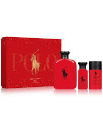 GIFT/SET POLO RED 3PCS.  4.2 FL By RALPH LAUREN For MEN