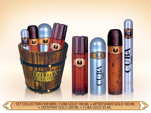 GIFT/SET CUBA 4PCS.'3.4 EAU DE TOILETTE SPRAY+6.7 DEO. SPRAY+35ML SPRAY+3. Perfume By CUBA PERFUMES For MEN