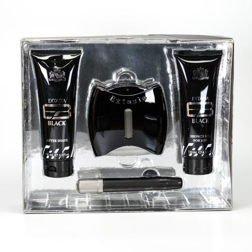 GIFT/SET EXTASIA BLACK 4 PCS.  3.3 FL By NEW BRAND For MEN