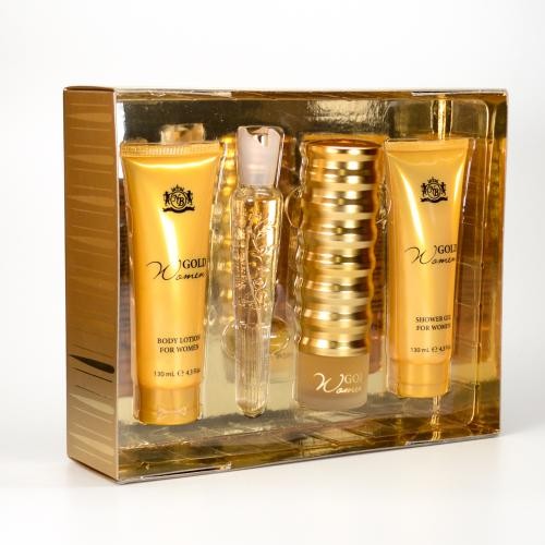 GIFT/SET GOLD BY NEW BRAND 4 PCS WOMEN. DESIGNER:NEW BRAN