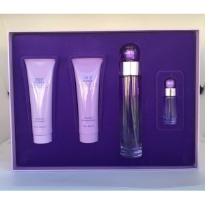GIFT/SET 360 PURPLE BY PERRY ELLIS 4PCS.  3.4 FL By PERRY ELLIS For WOMEN