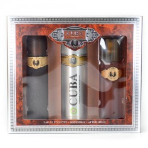 GIFT/SET GOLD 3 PCS.  3.4 FL By CUBA For MEN