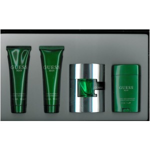 GIFT/SET GUESS 4PCS ( 2.5 FL BY PARLUX FOR MEN