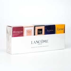 GIFT/SET LANCOME 4 PCS.  TRESOR 7.5ML EDP + IDOLE 5ML EDP + LA VIE EST BELLE 4ML EDP + MIRACLE 5ML EDP (INDIVIDUALLY BOXED)  FOR WOMEN. DESIGNER:LANCOM By LANCOME For WOMEN