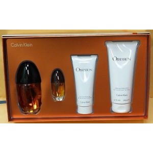 GIFT/SET OBSESSION 3PCS.(3.3 EDP SPRAY +.6. By CALVIN KLEIN For WOMEN