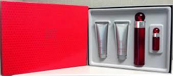 GIFT/SET 360 RED 4 PCS.  3.4 FL By PERRY ELLIS For MEN